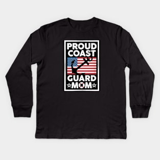 Proud Coast Guard Mom Kids Long Sleeve T-Shirt